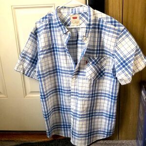 Plaid button up dress shirt